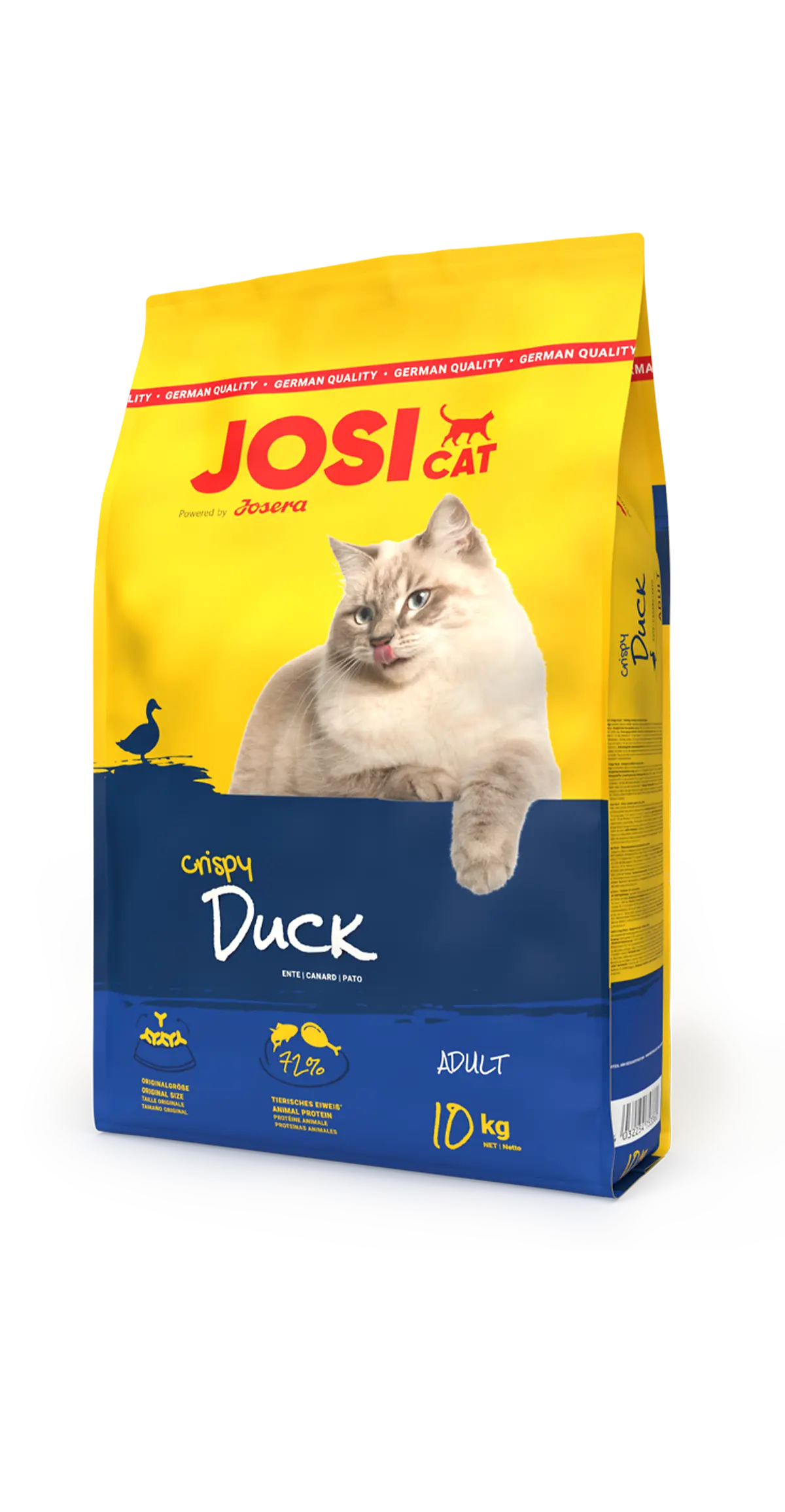 Josera Josicat Crispy Duck – Tasty Complete Nutrition for Adult Cats 10KG