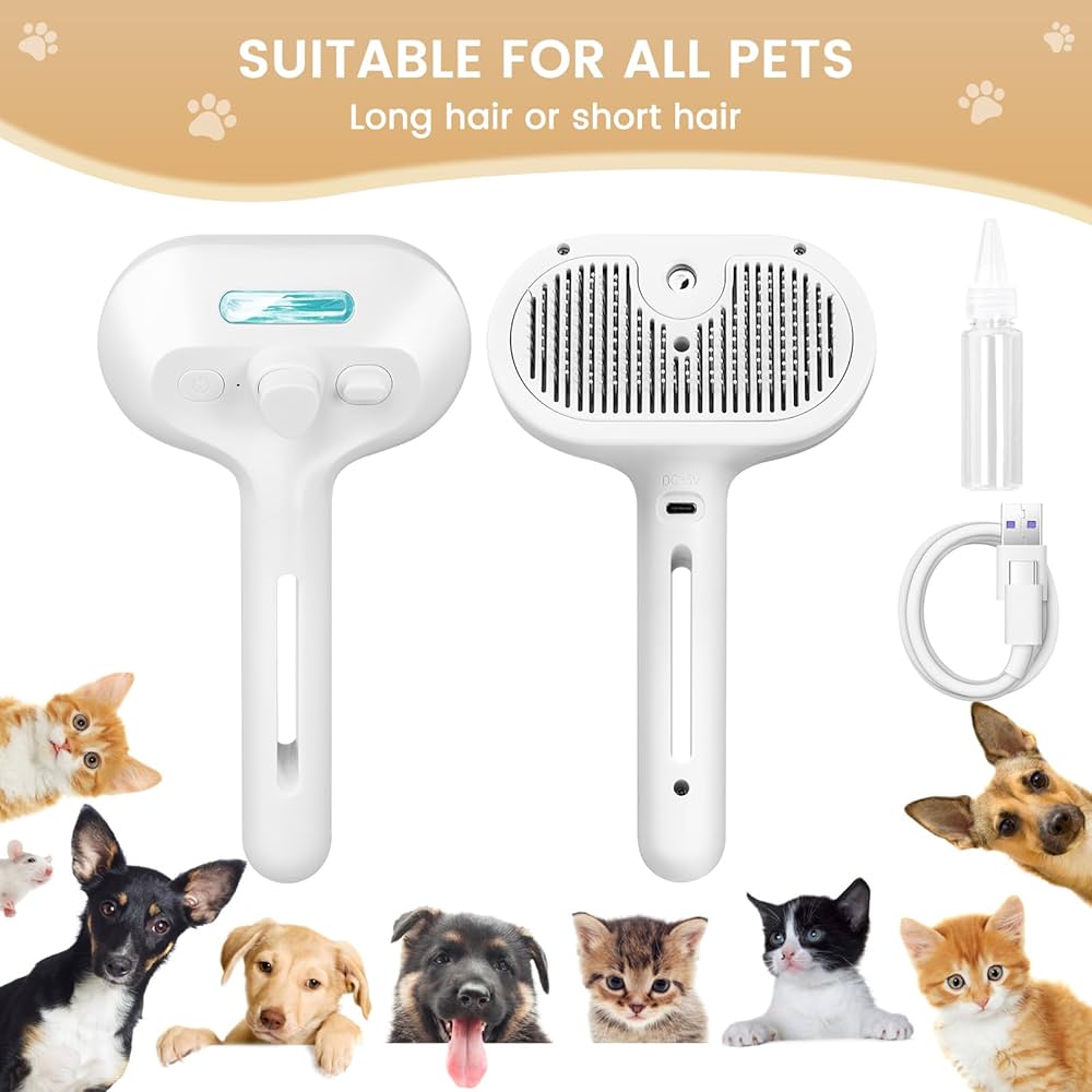 Pet steam brush