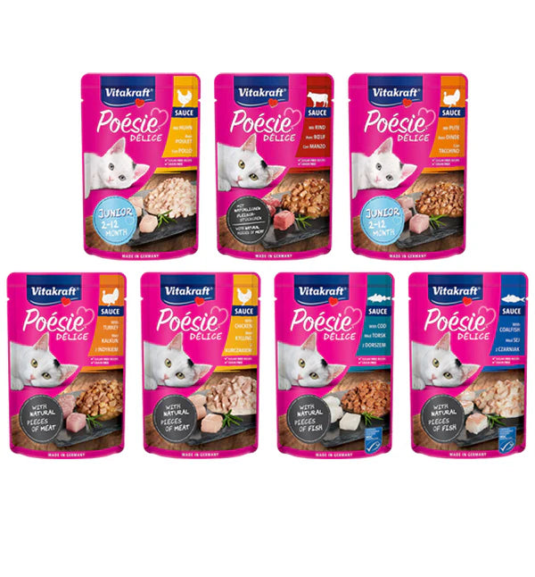Vitakraft - Poesie Delice, Adult Wet Cat Food With Coal Fish In Gravy - 85g