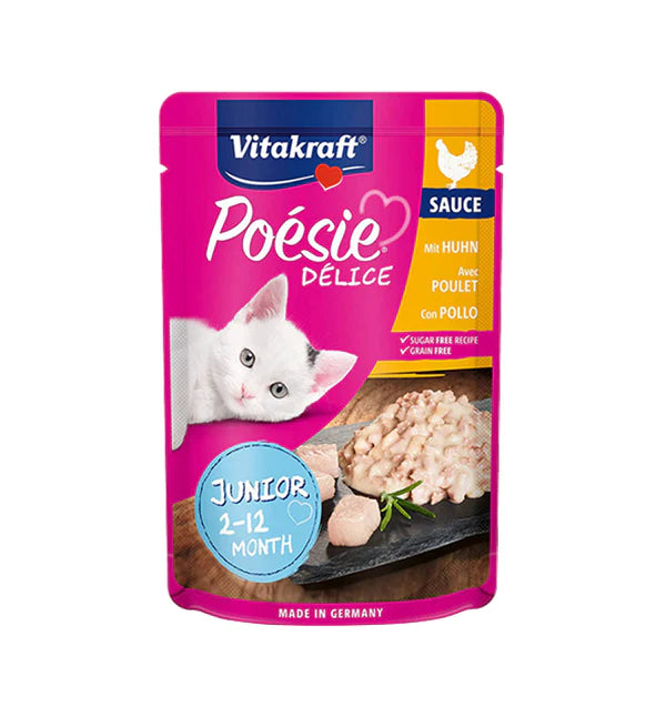 Vitakraft - Poesie Delice, Adult Wet Cat Food With Coal Fish In Gravy - 85g