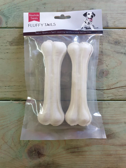 Fluffy Tails Bone Rawhide Treat – Long-Lasting, Chewy & Healthy