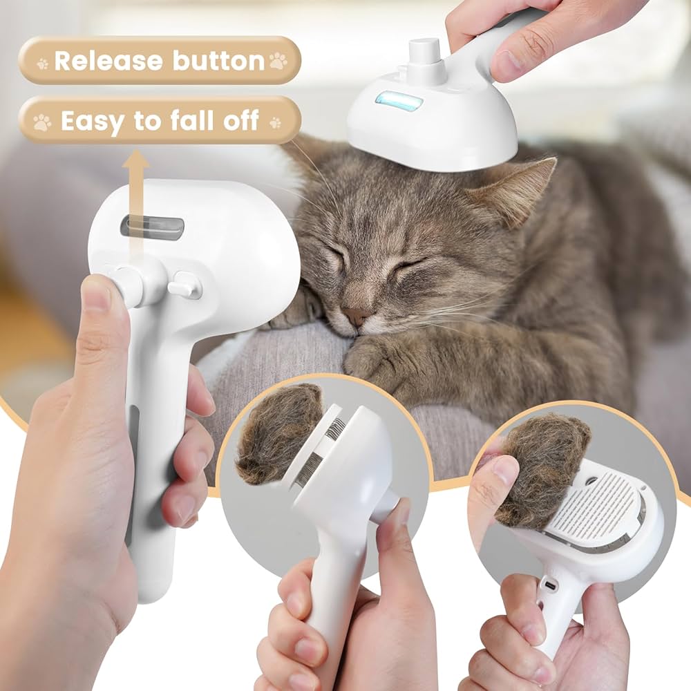 Pet steam brush