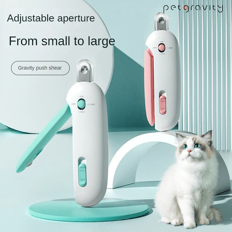 Gravity nail clipper