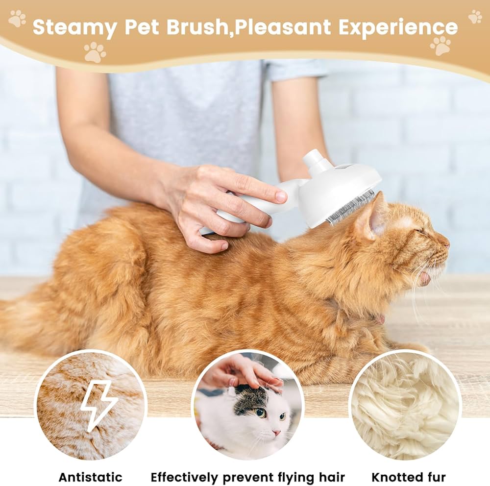Pet steam brush
