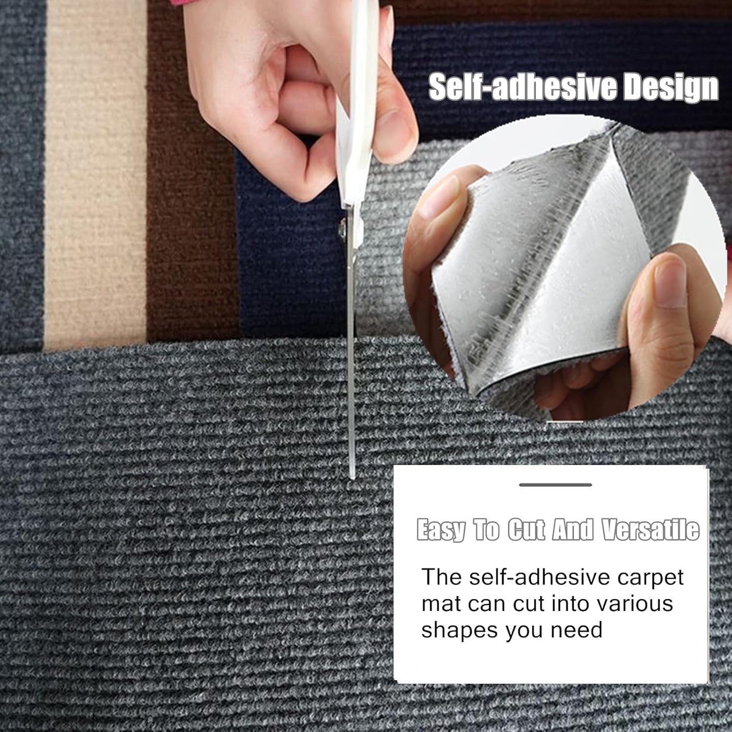 Self-adhesive cat scratch mat easy wall installation