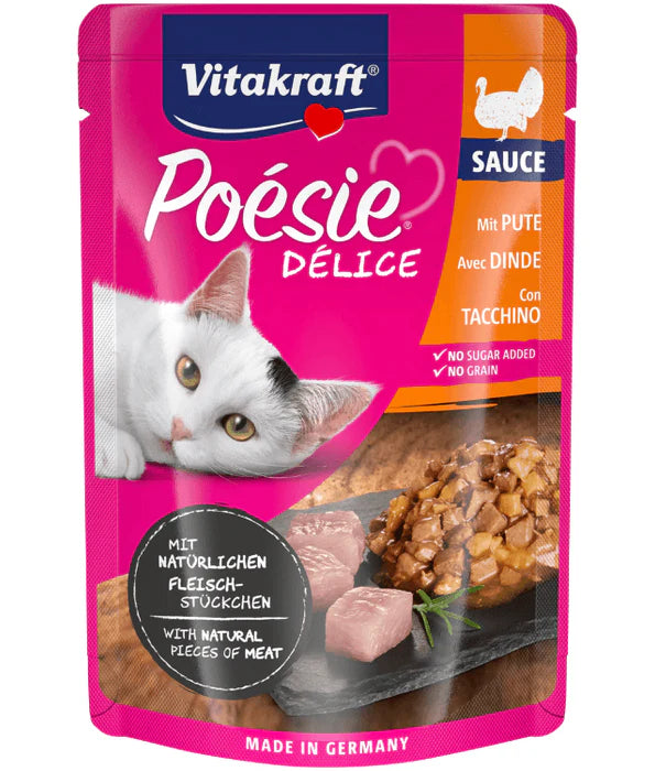 Vitakraft - Poesie Delice, Adult Wet Cat Food With Coal Fish In Gravy - 85g