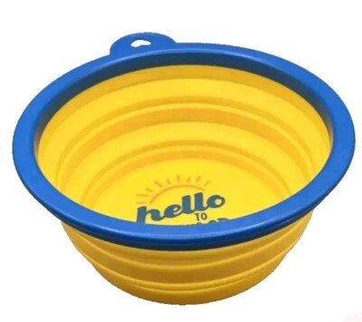 Banana Boat Collapsible Travel Bowl for Dogs with Carabiner, 34 oz