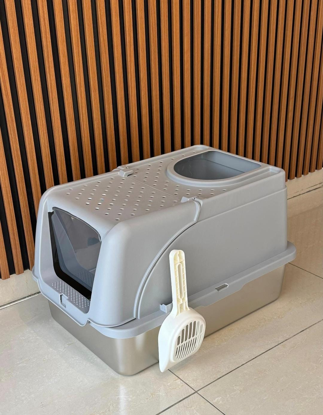 stainless steel litter box enclosed design